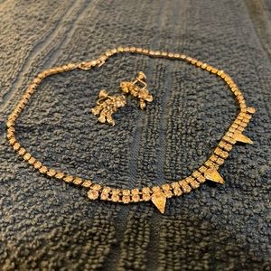 Vintage Rhinestone Costume Jewelry Set
